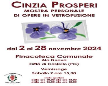 playbill Mostra Personale di opere in Vetrofusione - Cinzia Prosperi - Città di Castello